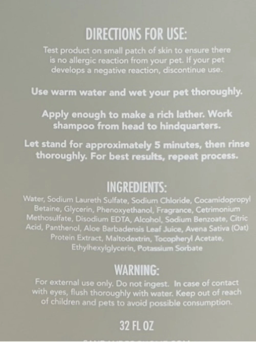 Sand + Paws Oatmeal and Aloe Pet Shampoo and Conditioner 32 oz